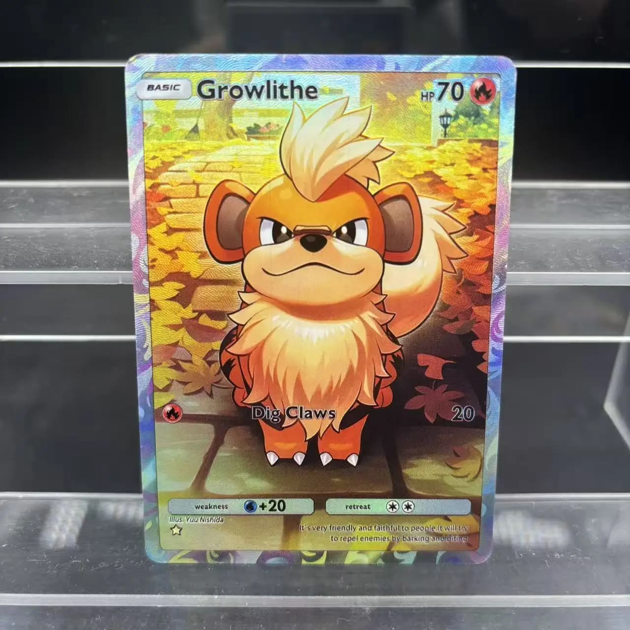 Cartes de Collection de poche TCG, bricolage, Clemont Serena Growlithe, carte unique faite maison, j