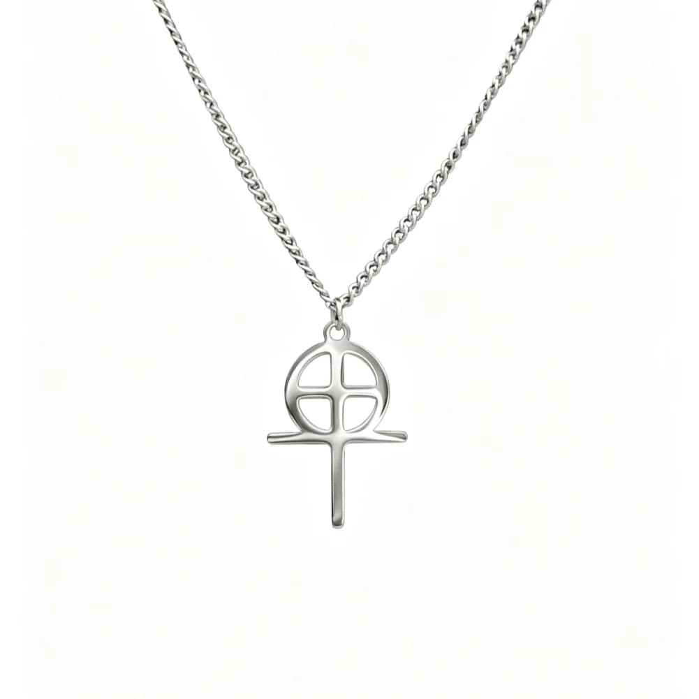 Collier Croix Gnostique, Pendentif Gnostique, Bijoux en Acier Inoxydable, Talisman, Charme, Protecti