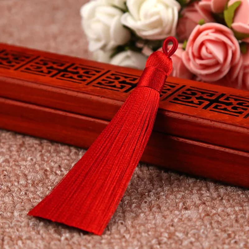 Gland en soie de 8cm de Long, 1 pièce, pour accessoires de bijoux, artisanat fait à la main pour bou