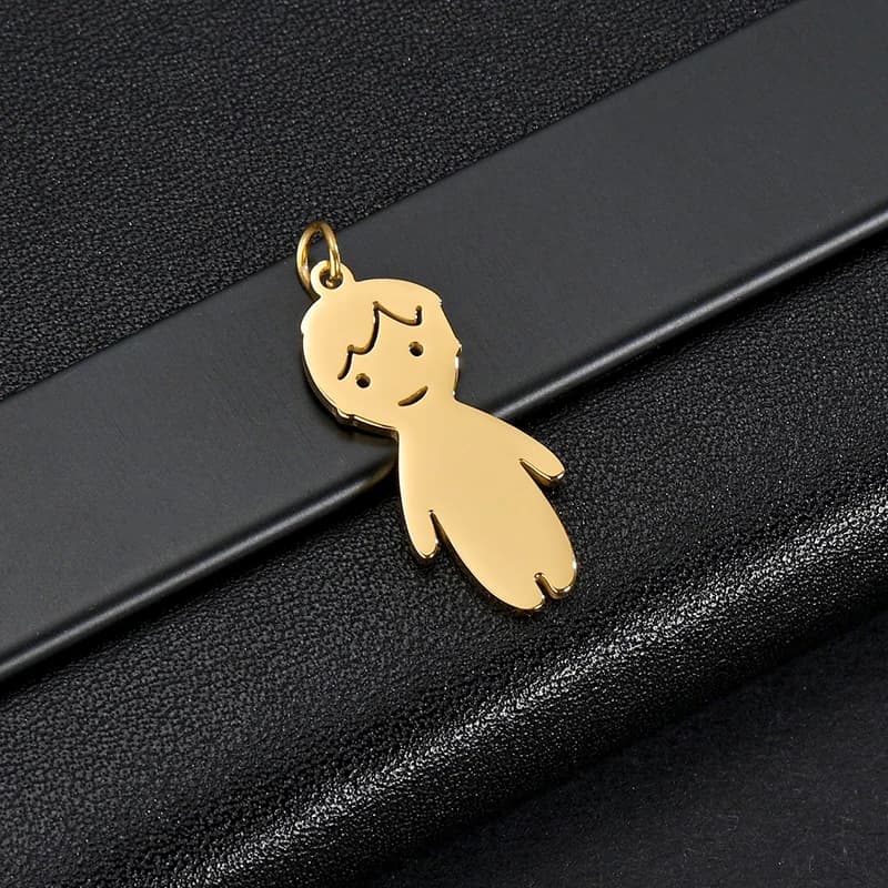 Nextvance nouvelle tendance garçon fille enfants collier en acier inoxydable gravé nom personnalisé 