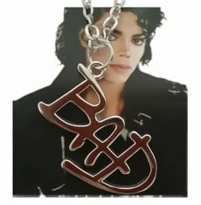 Michael Jackson-Collier pendentif classique MJ, Rock Roll, vêtements, breloque chaude, bijoux punk