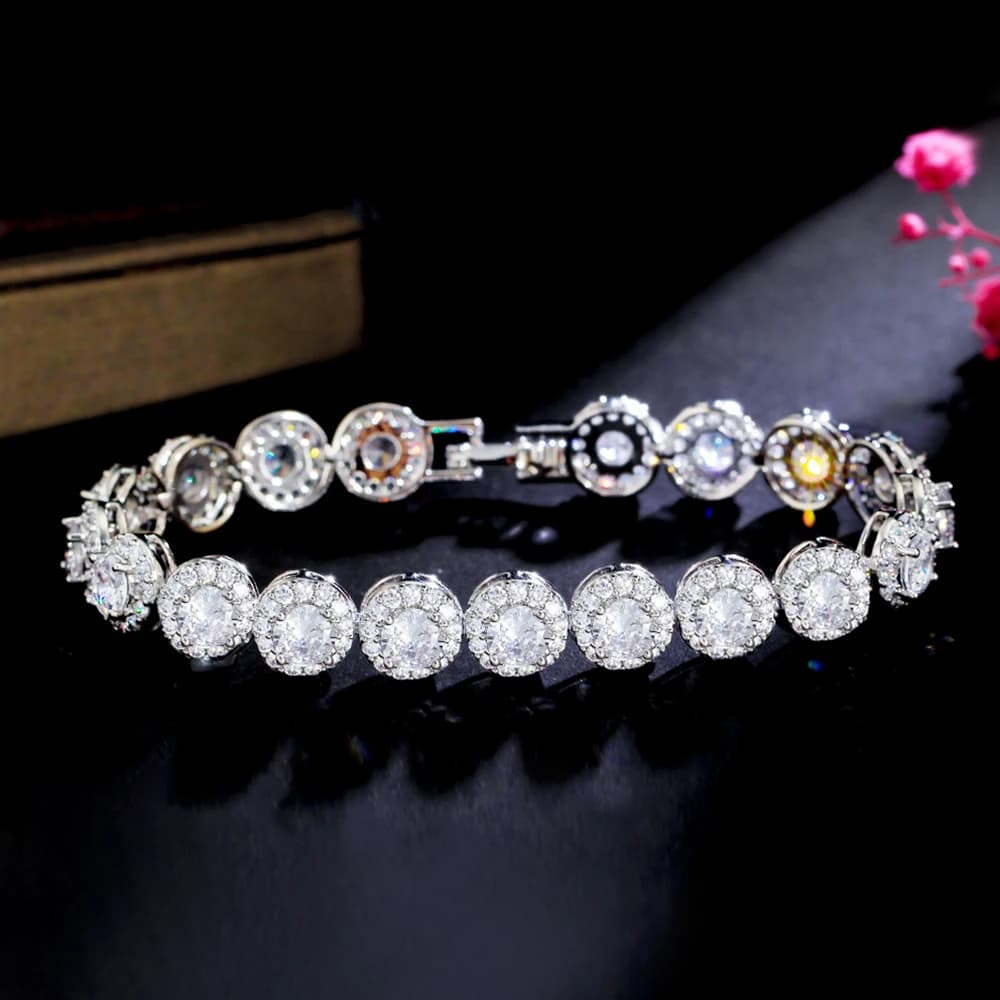 BeaQueen-Bracelets de Luxe à Maillons en Argent pour Femme, Accessoire de Mariage, Bijoux pour Patie