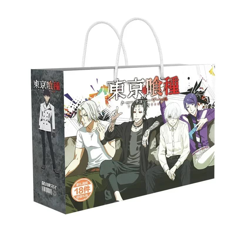 Anime Tokyo Ghoul chanceux cadeau sac Collection jouet comprend carte postale affiche Badge autocoll