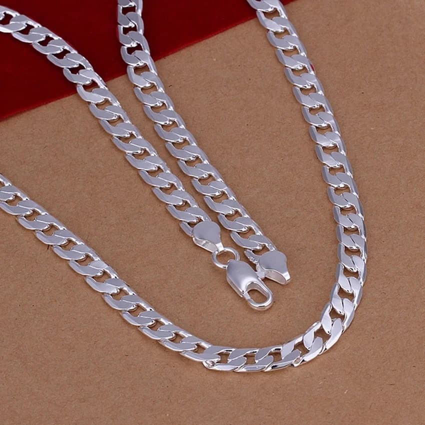 Collier fin en argent Sterling 925, exquis, noble, luxe, magnifique charme, mode 6MM, chaîne de mari
