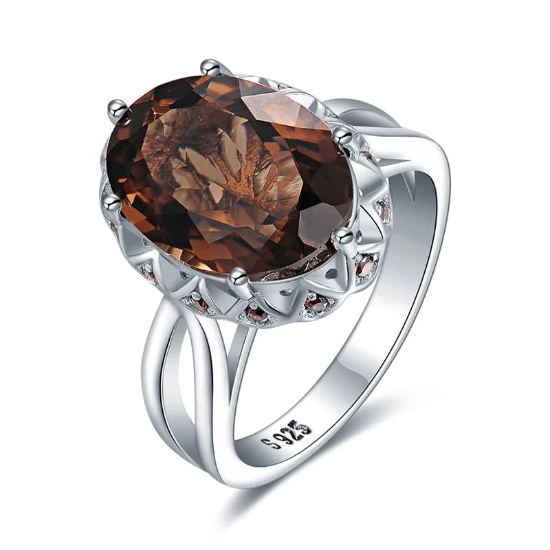 JewelryPalace – bague de déclaration de Cocktail en argent Sterling 925, grande pierre précieuse, Qu