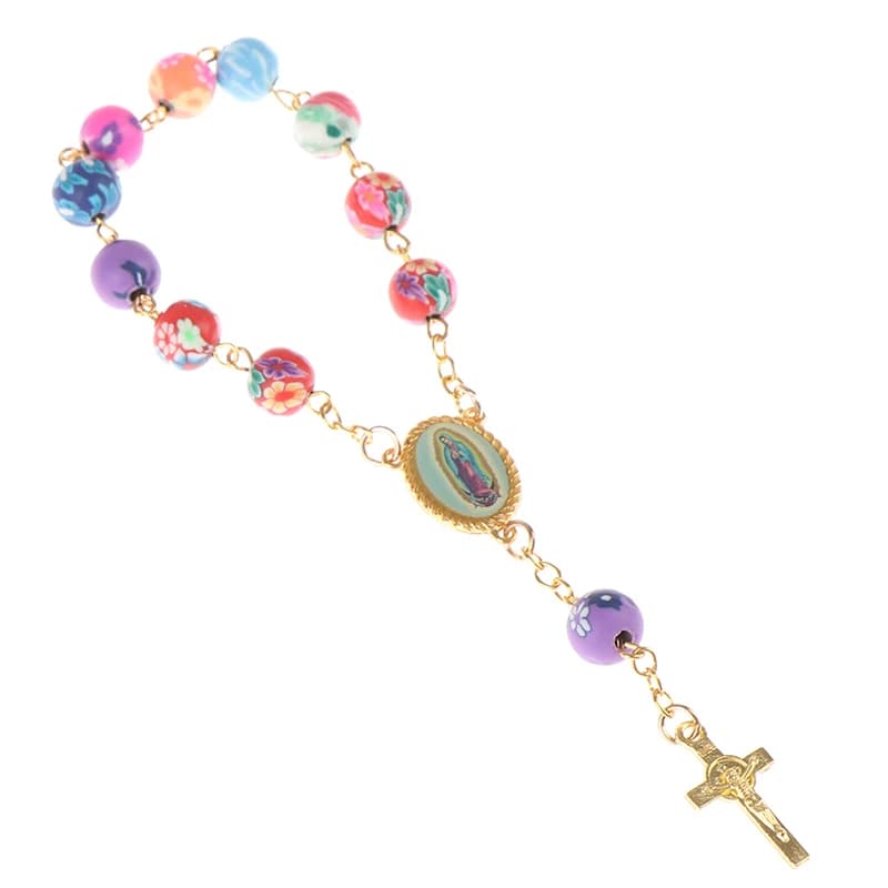 Bracelet de prière catholique avec pendentif Vierge Marie, bijoux religieux chrétiens, bijoux de mod