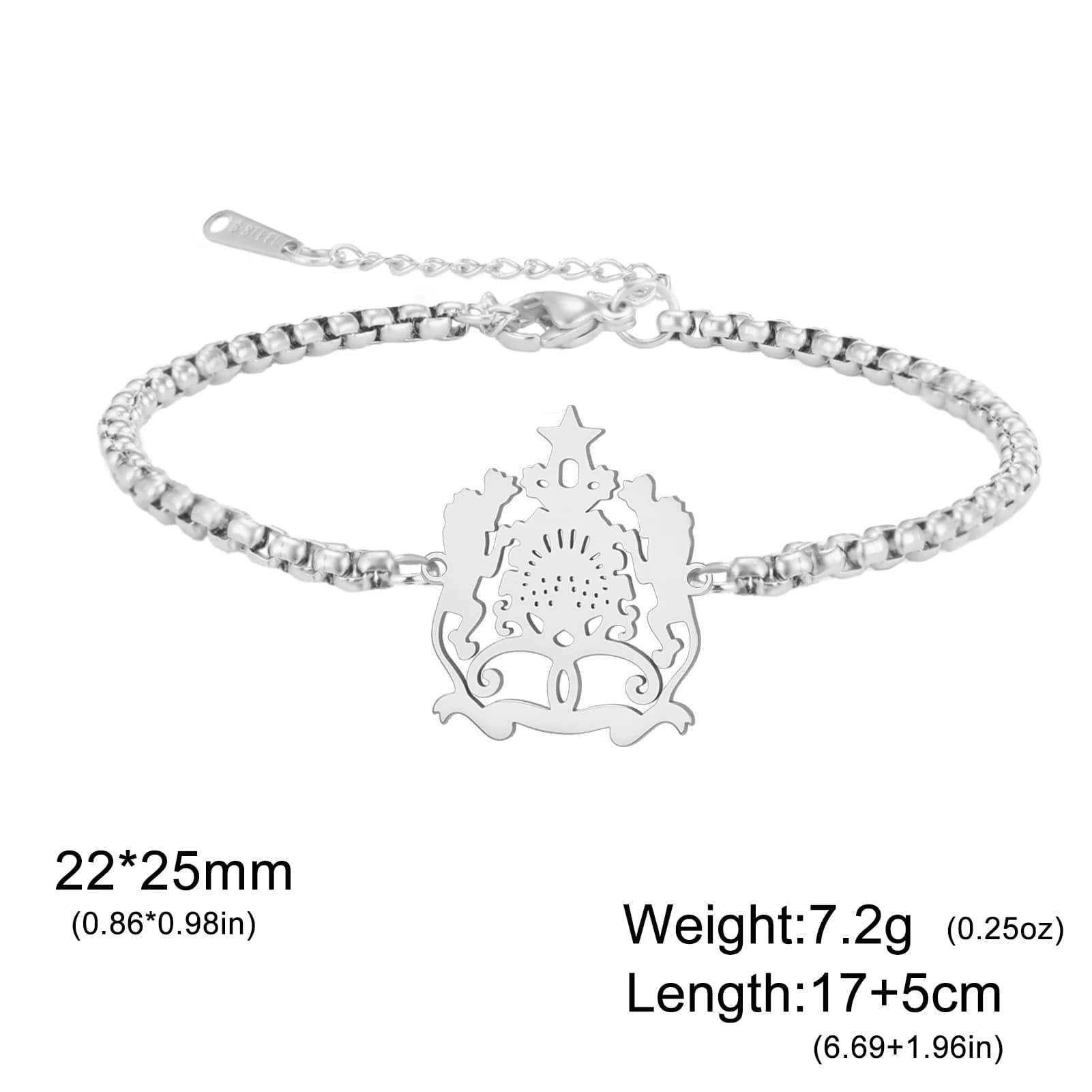 Hipee Maroc pendentif Bracelet Maroc acier inoxydable bijoux nationaux pour femmes hommes