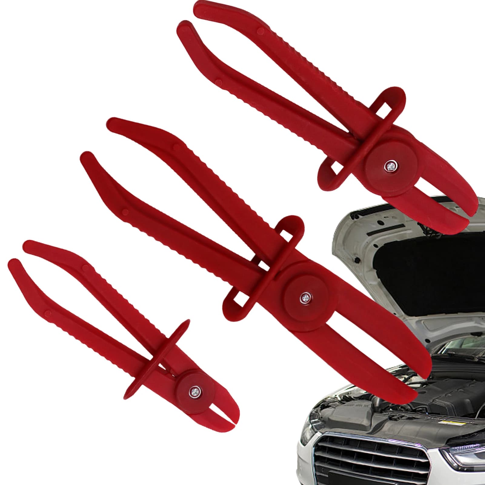 Kit de pinces de serrage flexibles pour tuyaux de refroidissement, ligne rouge