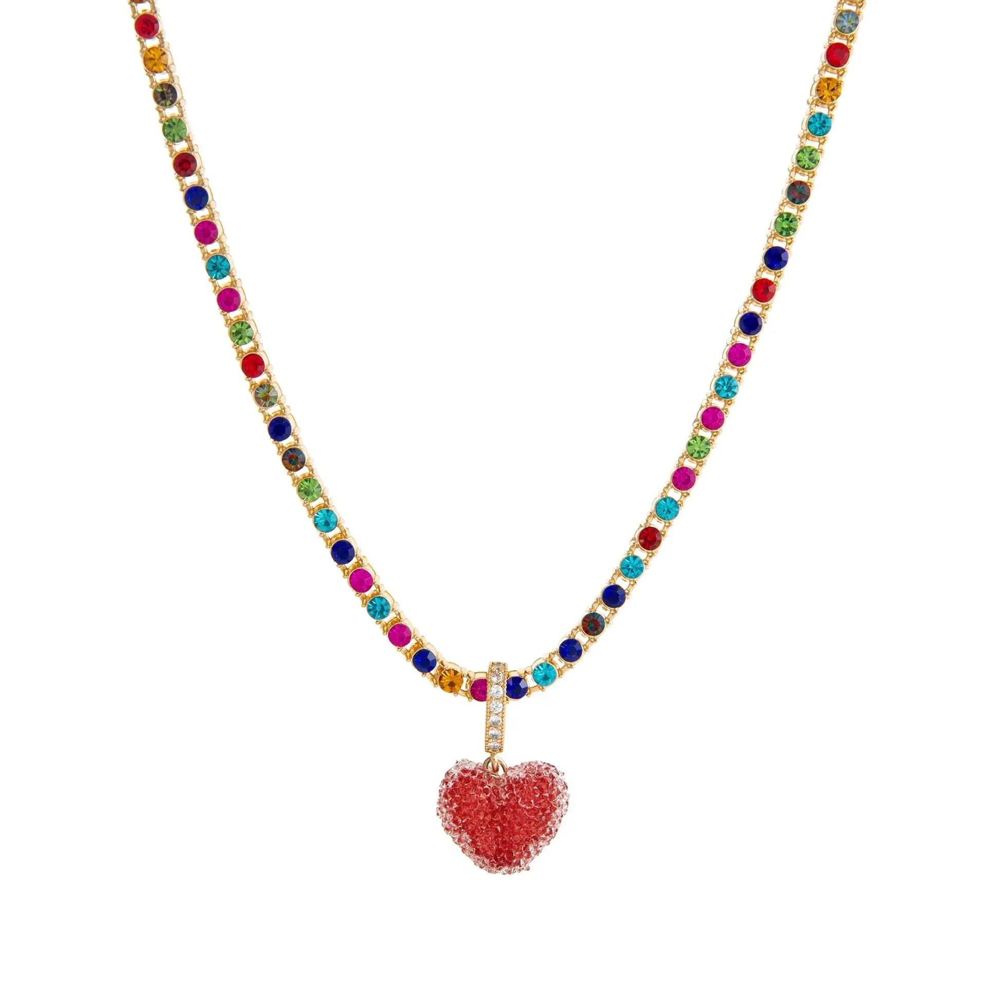 Nouveau Collier en Résine Cœur Coloré Bonbon Amour, Breloques Tendance et Personnalisées, Bijoux d'É