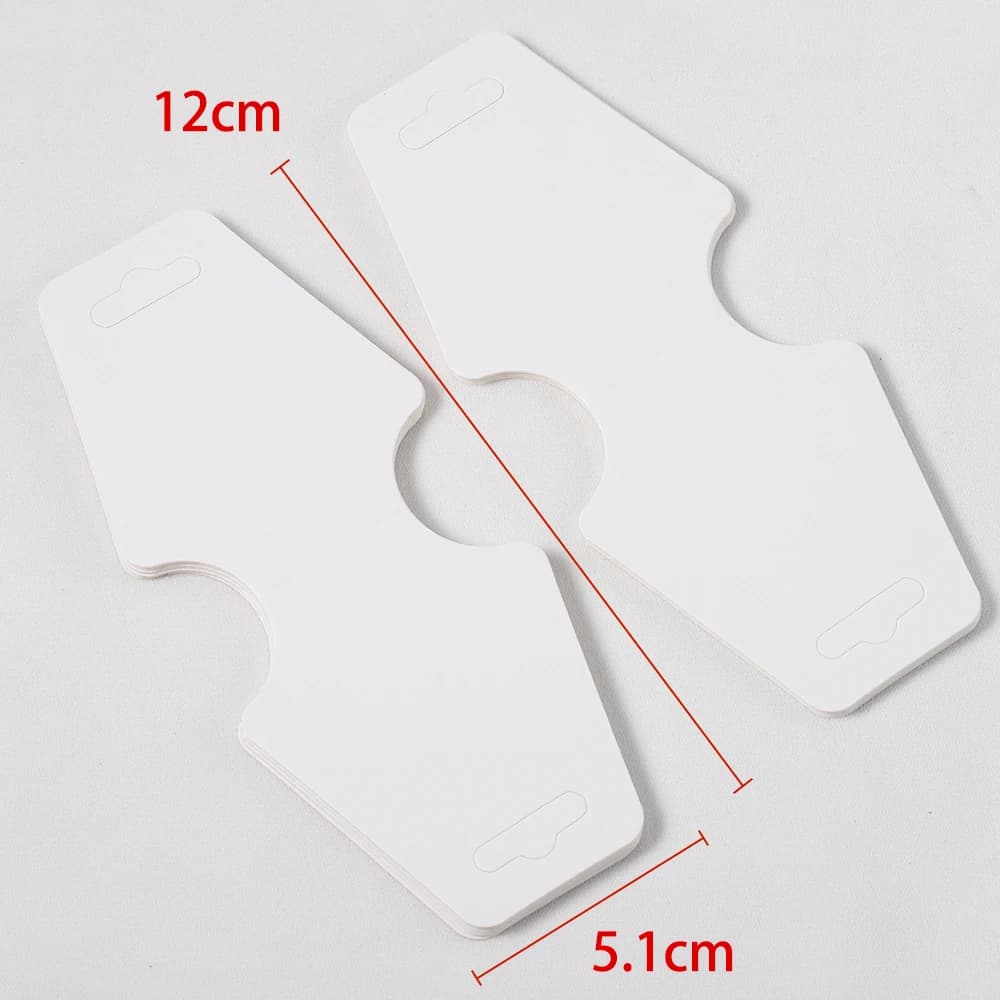 50 pcs/lot 12x5 cm cartes d'affichage pliables collier Bracelet carte en papier Kraft pour bijoux à 