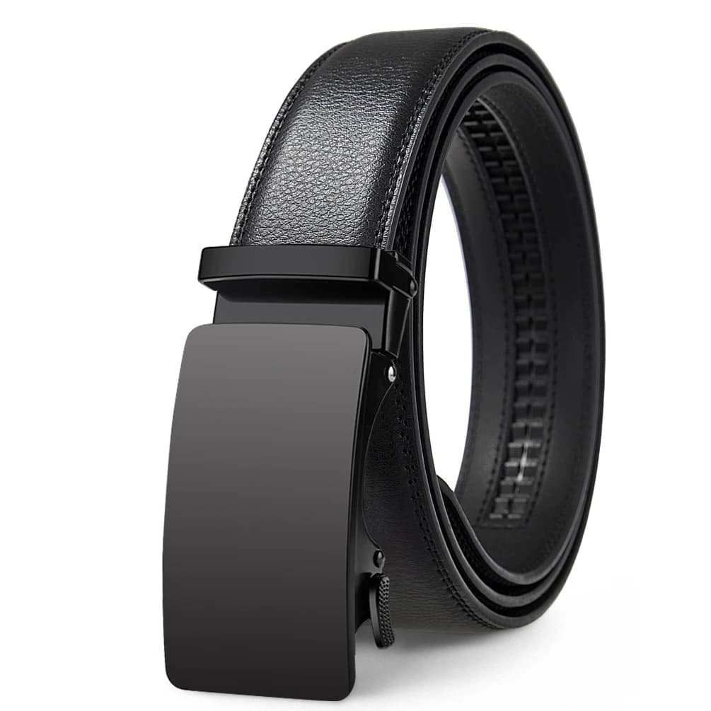 Ceintures à boucle automatique pour hommes, ceintures en cuir véritable marron/noir de haute qualité