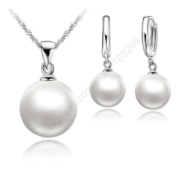 Ensemble de bijoux de mariée originaux en argent Sterling 925, bijoux à la mode en perles pour femme