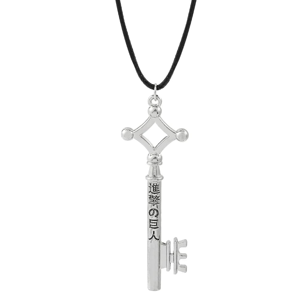 Collier Attack On Titan, pendentif clé d'Eren, Shingeki No Kyojin, bijoux vintage rétro à la mode po
