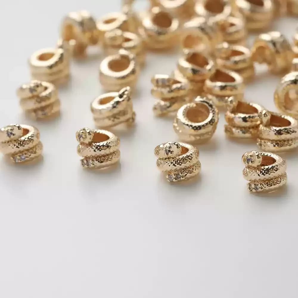 6 pièces délicat serpent Serpentine conception perles septales fabrication de bijoux Bracelet collie