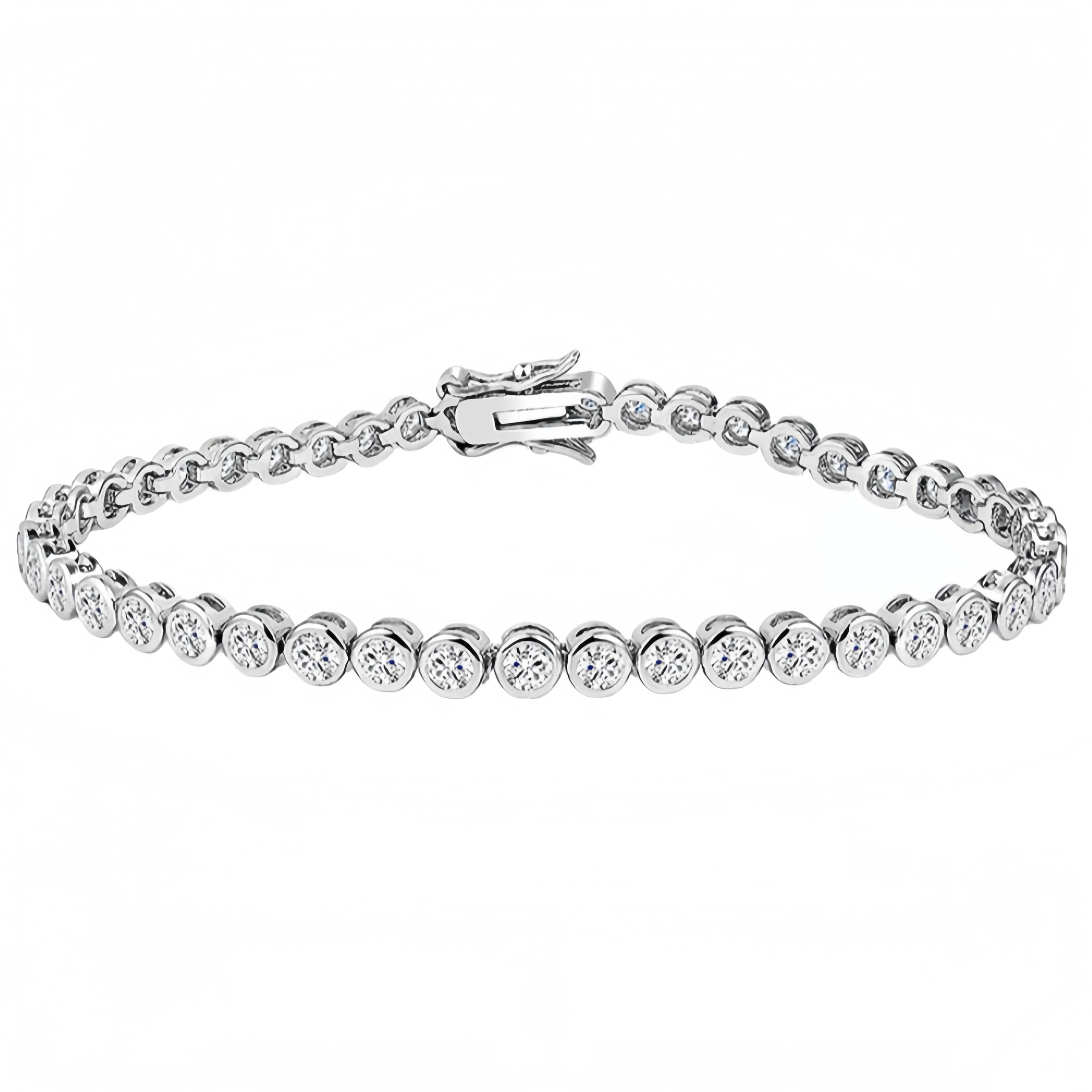 MS Luxury Jewelry – Bracelet en argent Sterling 925 pour femmes et hommes, chaîne de pierres précieu