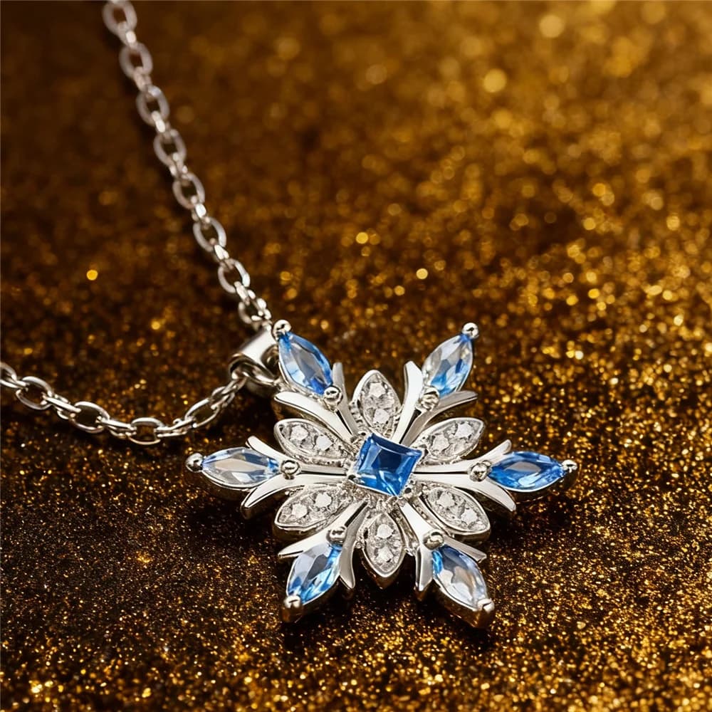 Collier pendentif flocon de neige pour femme, mignon, Vintage, couleur argent, bijoux de mariage pou