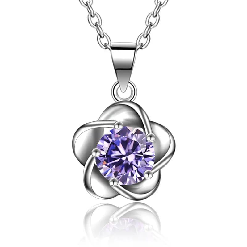 Collier en argent 925 plaqué or 18 carats avec un seul zircon étincelant, chaîne de clavicule pour f
