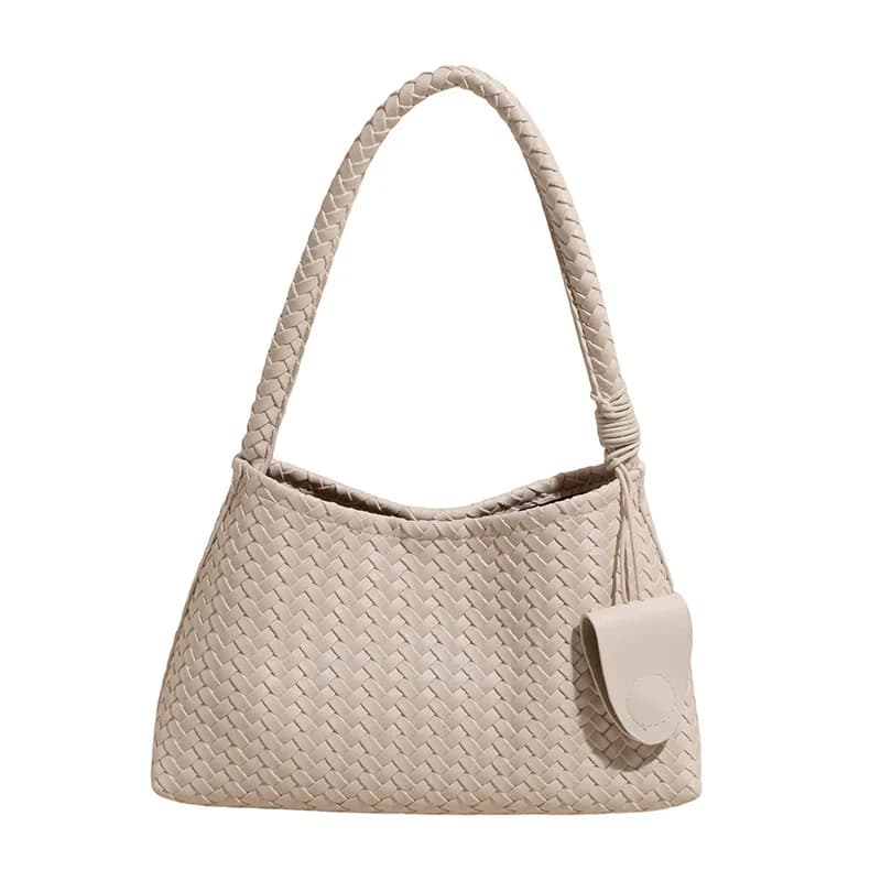 Sacs fourre-tout en cuir tressé tendance avec poignée supérieure tressée, sac à bandoulière chic et 