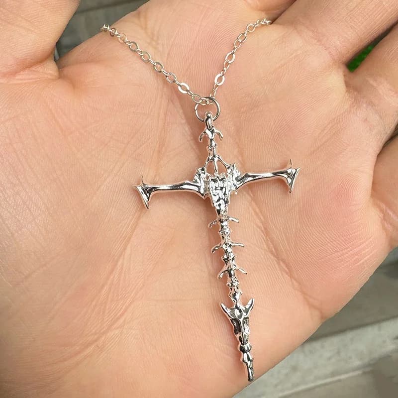 2025 gothique Punk croix pendentif collier pour femmes hommes Vintage unisexe argent noir Hip-Hop ch