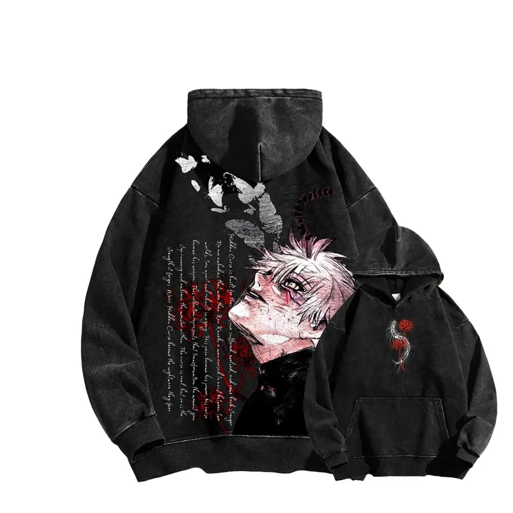 Tokyo Ghoul Tokyo Ghoul imprimé à capuche hommes femmes décontracté sweat à capuche en coton Vintage