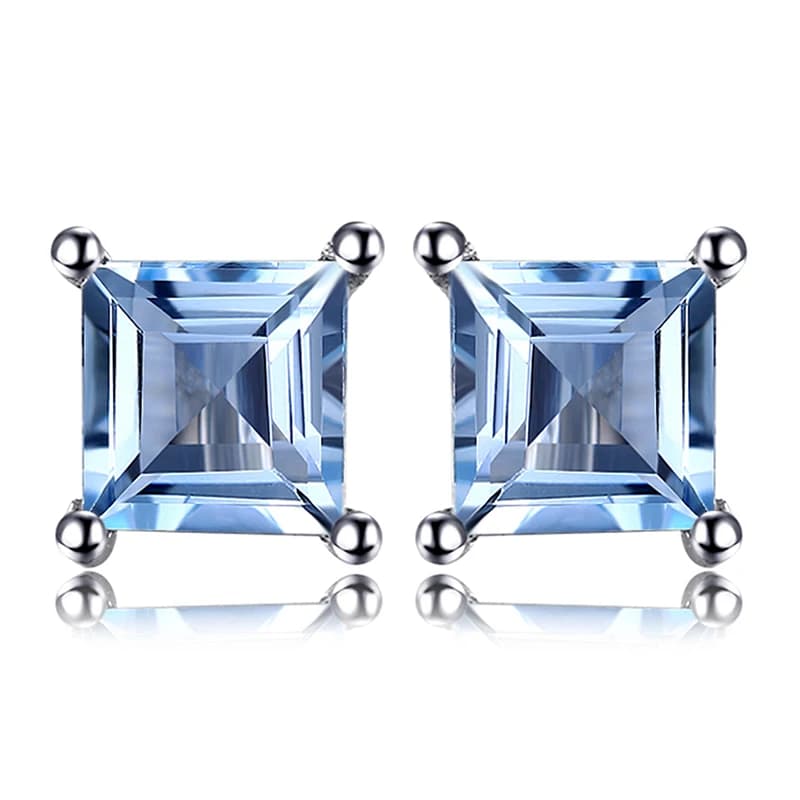 JewelryPalace – boucles d'oreilles carrées en argent Sterling 925, en topaze, améthyste, Citrine, gr