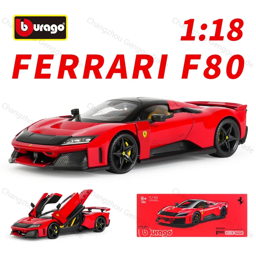 Bburago 1:18 Ferrari F80 Version Raffinée Voiture Sportive Modèle Statique en Die-Cast Véhicules de 
