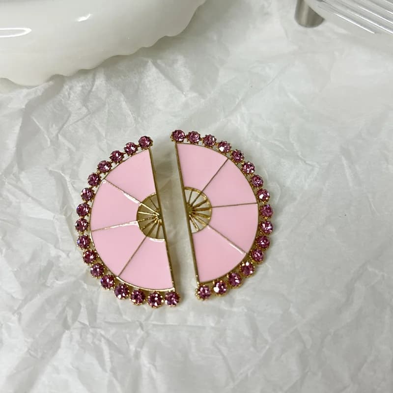 Boucles d'oreilles géométriques en strass brillant pour femmes, bijoux de marque à la mode, accessoi