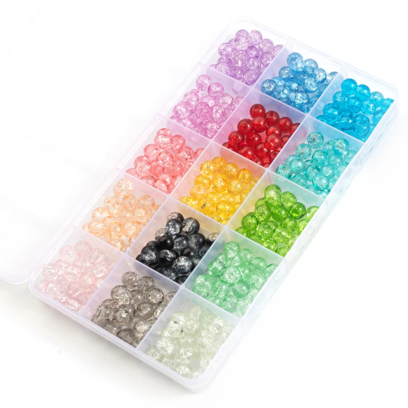 Kits de fabrication de bracelets en perles de verre, 28 couleurs, perles de cristal de 8mm, pierres 