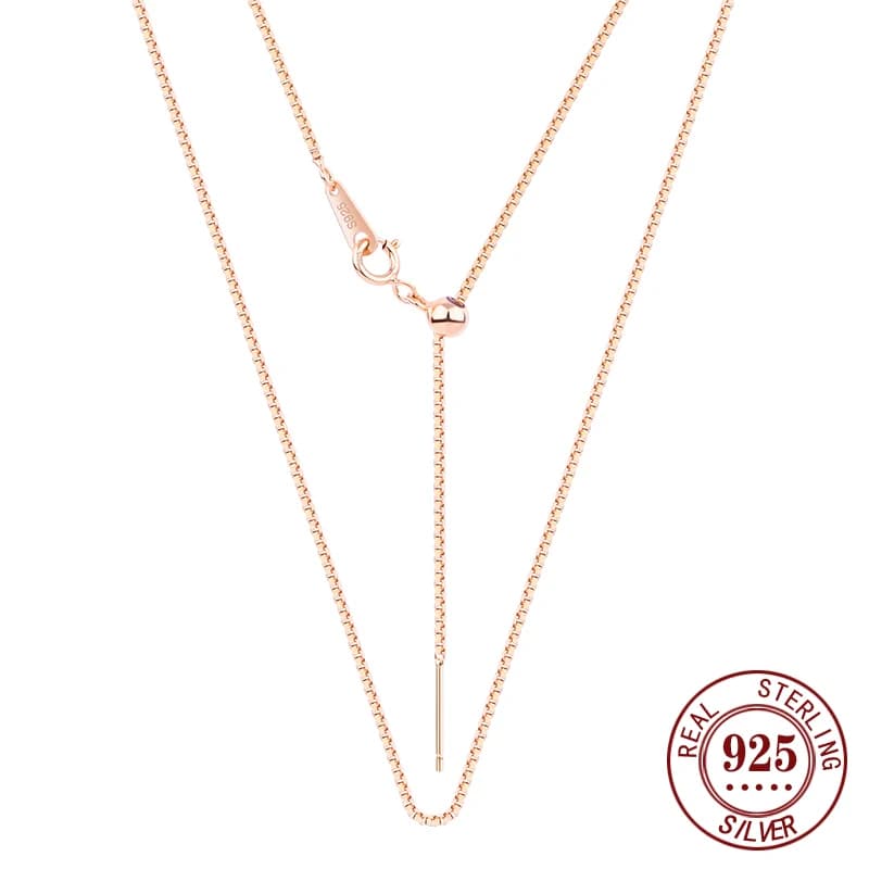 SENLISSi - Collier tendance 18K, chaîne maille gourmette, ras-de-cou en argent 925, bijoux, collier 
