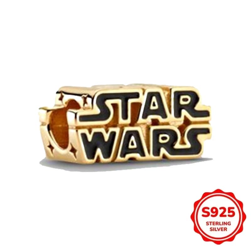 Breloques en argent sterling 925, série Star Wars, guerrier ombre, pendentif Mandalorian, perles ori