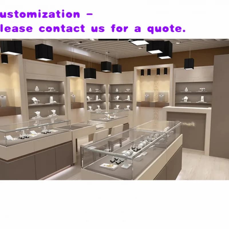 Conception de magasin de bijoux sur mesure, mobilier de boutique de bijoux, accessoires, vitrines, c