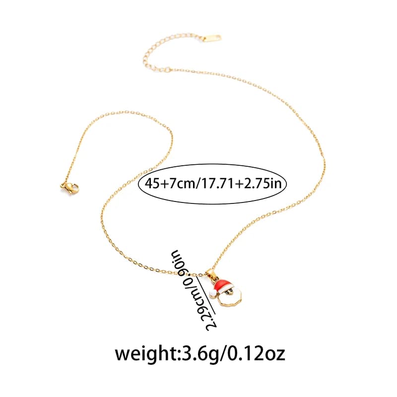 ANENJERY 316L acier inoxydable arbre cerf coloré béquille pendentif collier pour les femmes mode Sim