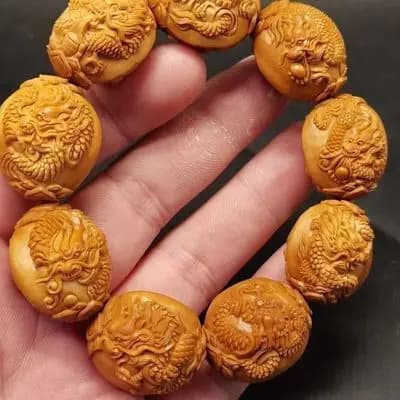 Kowloon dieu de la richesse Bracelet de noyaux d'olive le dieu de la richesse Maitreya maître sculpt