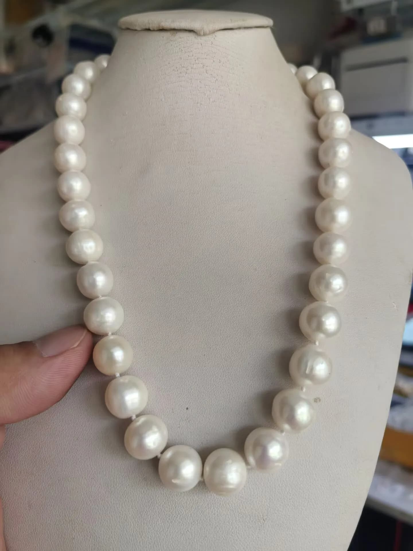 Véritable énorme collier de perles AKOYA blanches naturelles AAAA + 11-12MM 925S 40cm 45cm 50cm 55cm