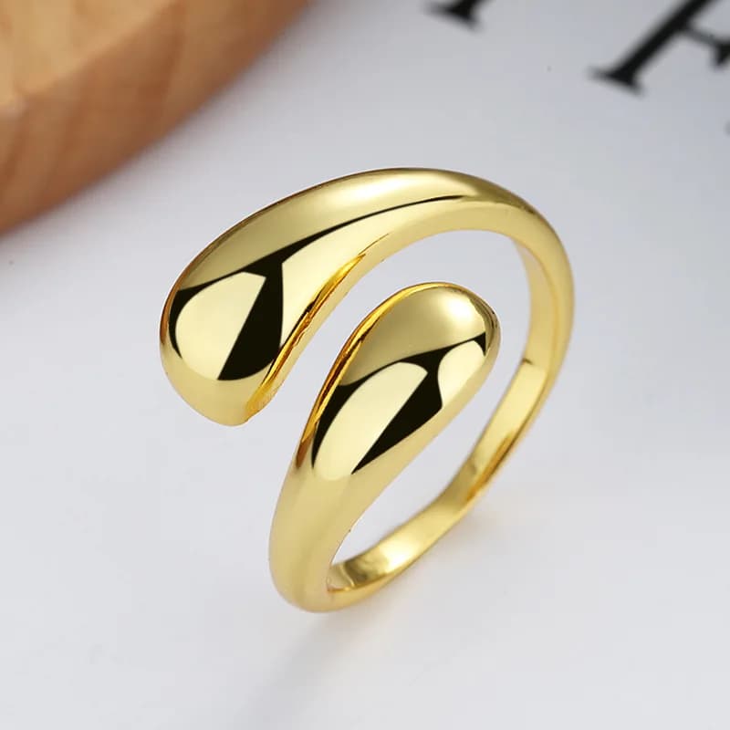 Ensemble de bijoux de luxe en forme de larme en argent Sterling 925 pour femmes, bague Simple, colli