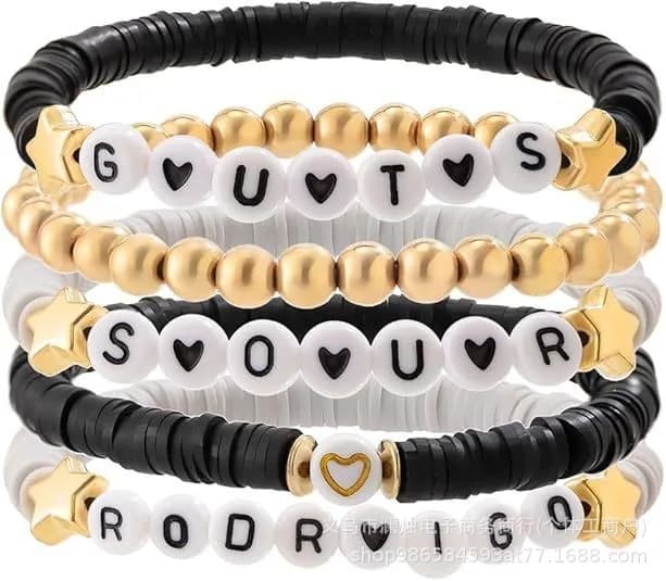 Bracelet olivia rodrigo Bracelet d'amitié en céramique violette pour les fans idéal pour le portant 