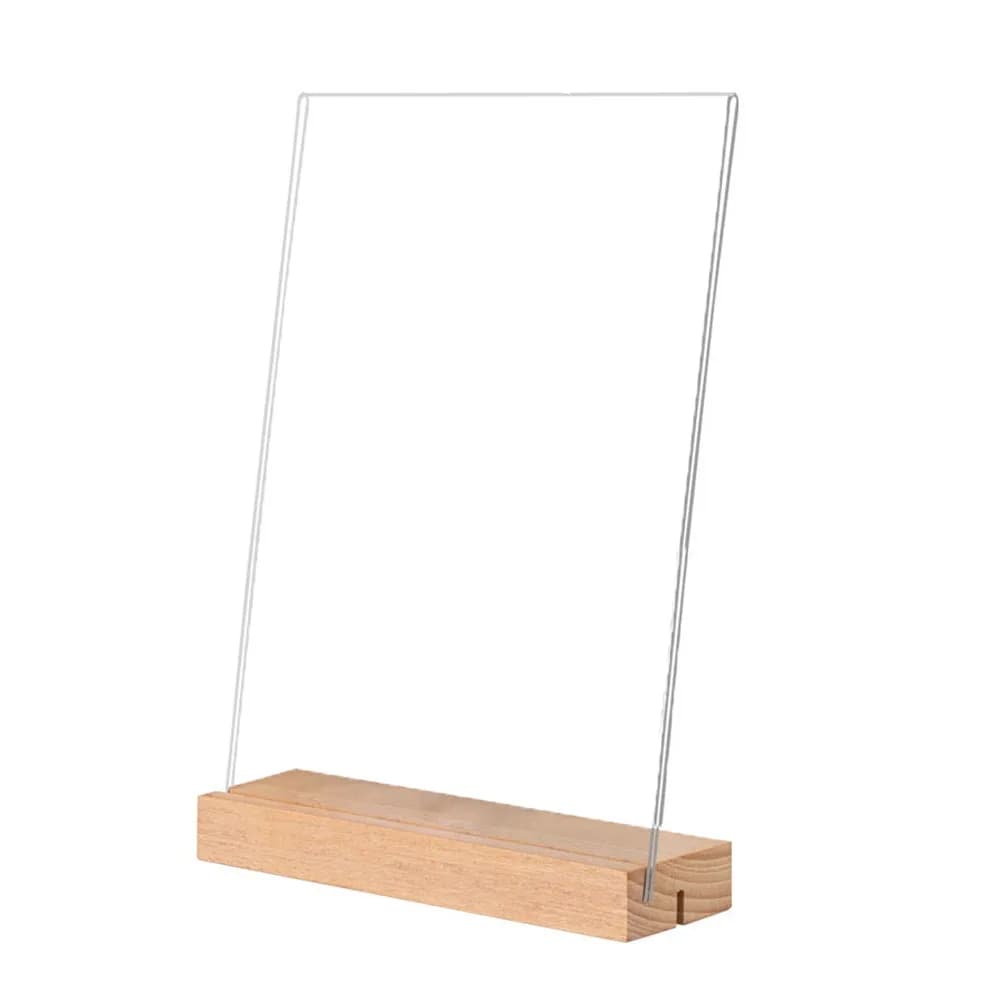 Présentoir de papier pour Menu à rainure inclinée/droite, 2 utilisations, support de panneau de Menu