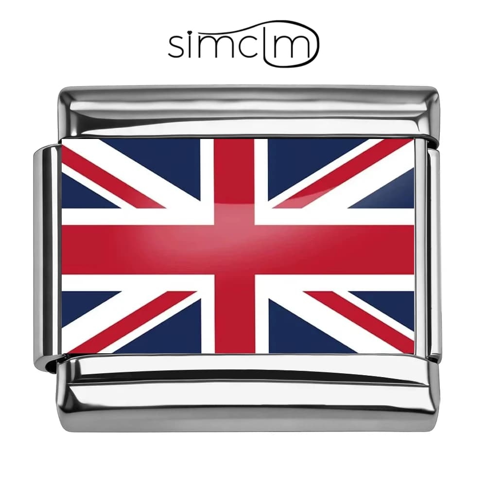 Différents pays drapeaux nationaux du monde Bracelet Module Bracelet italien maillons de charme ajus