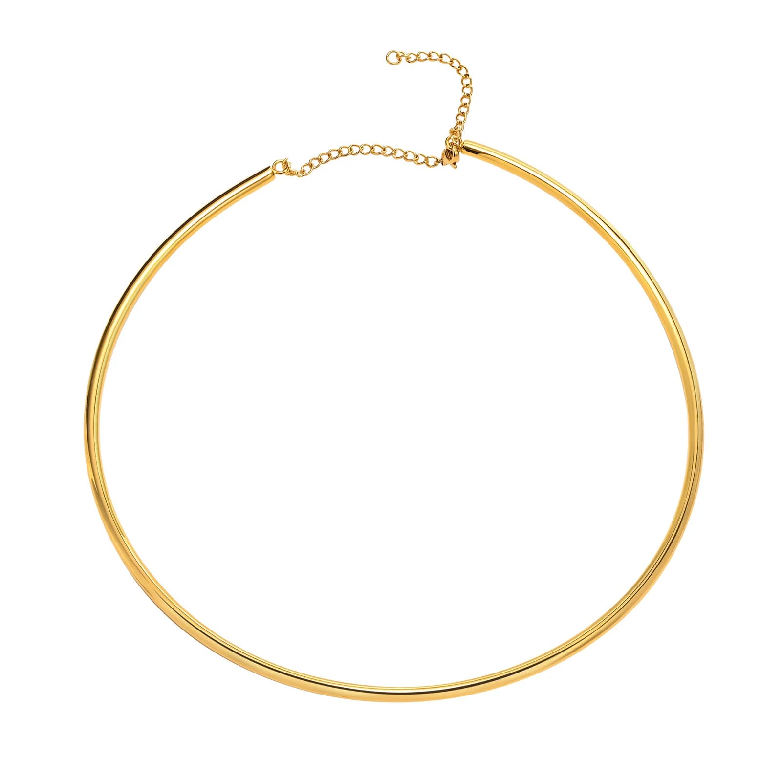 Bijoux cadeaux Chic Torques pour femmes et jeunes filles, collier ras du cou en acier inoxydable de 