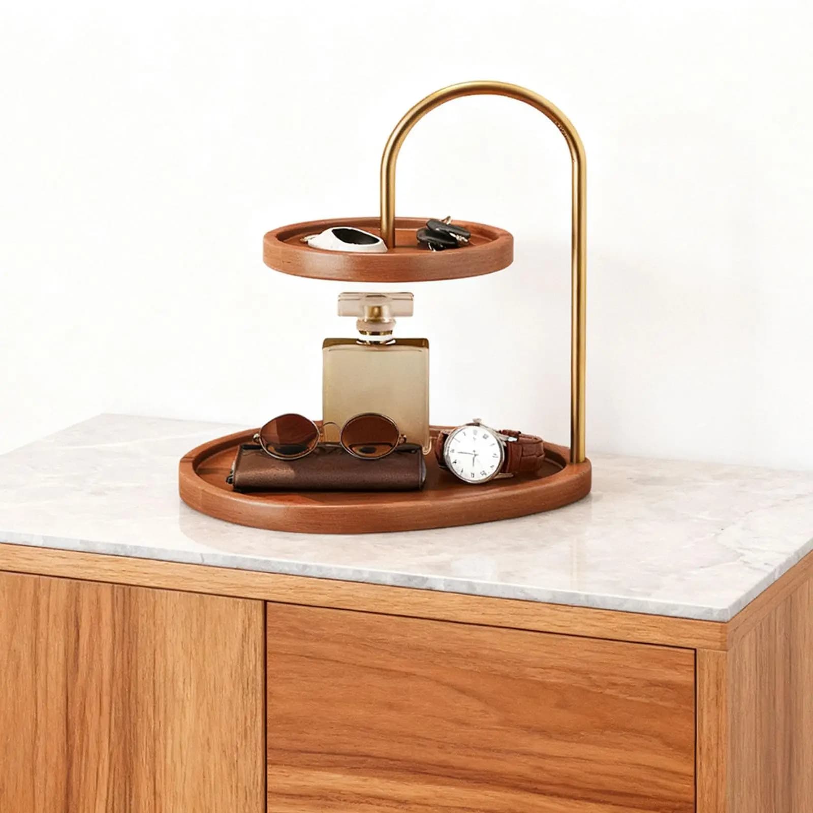 Plateau de présentation de bijoux multifonctionnel, décoratif et élégant, pour le rangement et l'org