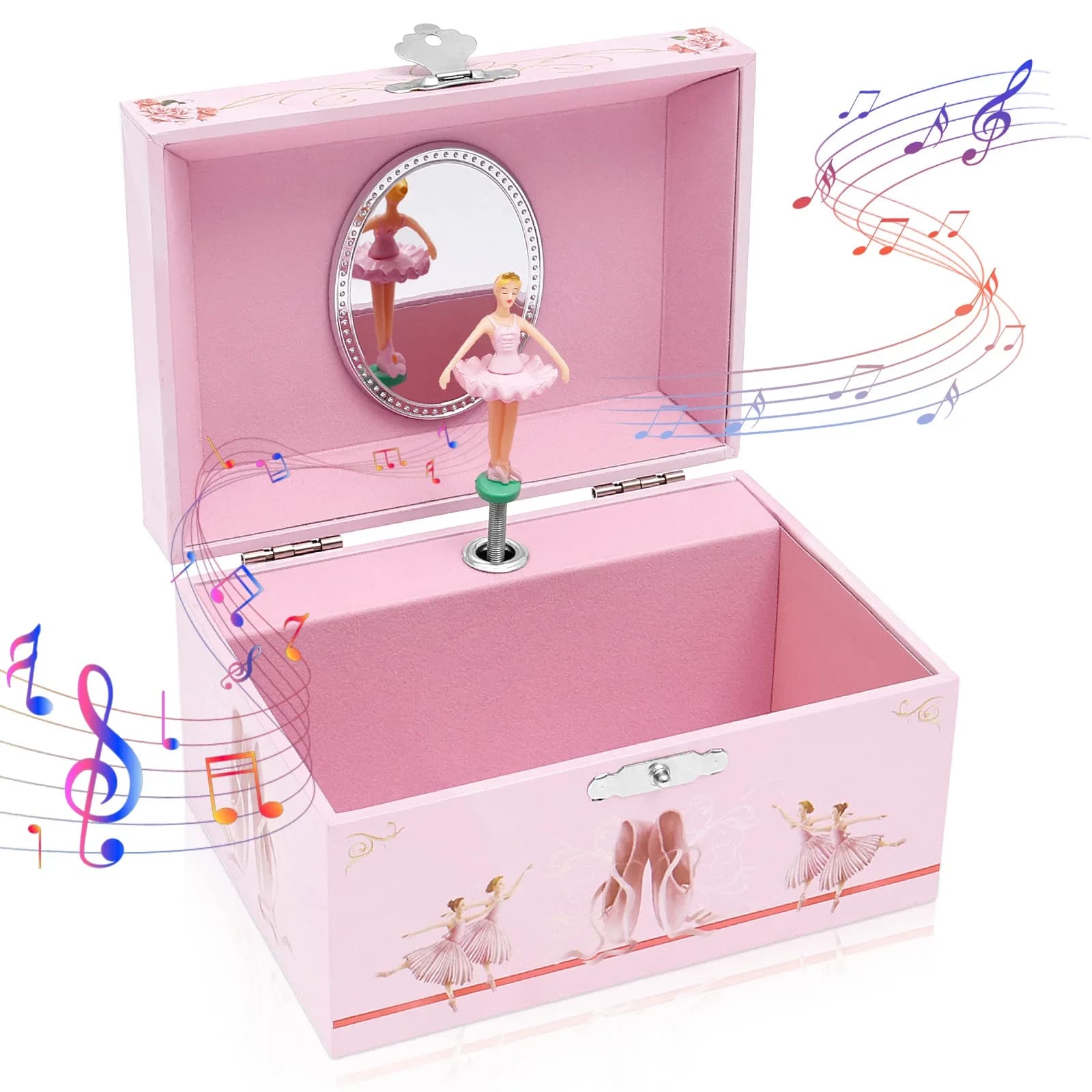 Boîte à musique de danseuse de ballet, boîte de rangement pour bijoux, cadeau d'anniversaire ou de N