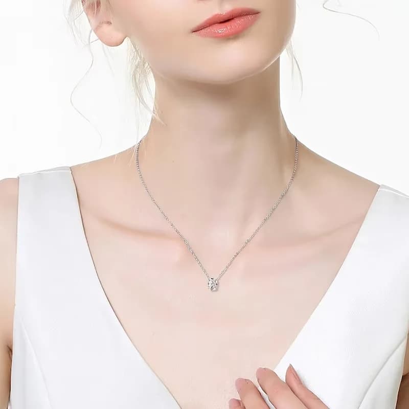 Smyoe-Colliers de la présidence en moissanite de coupe narpour femme, bijoux en argent véritable, di