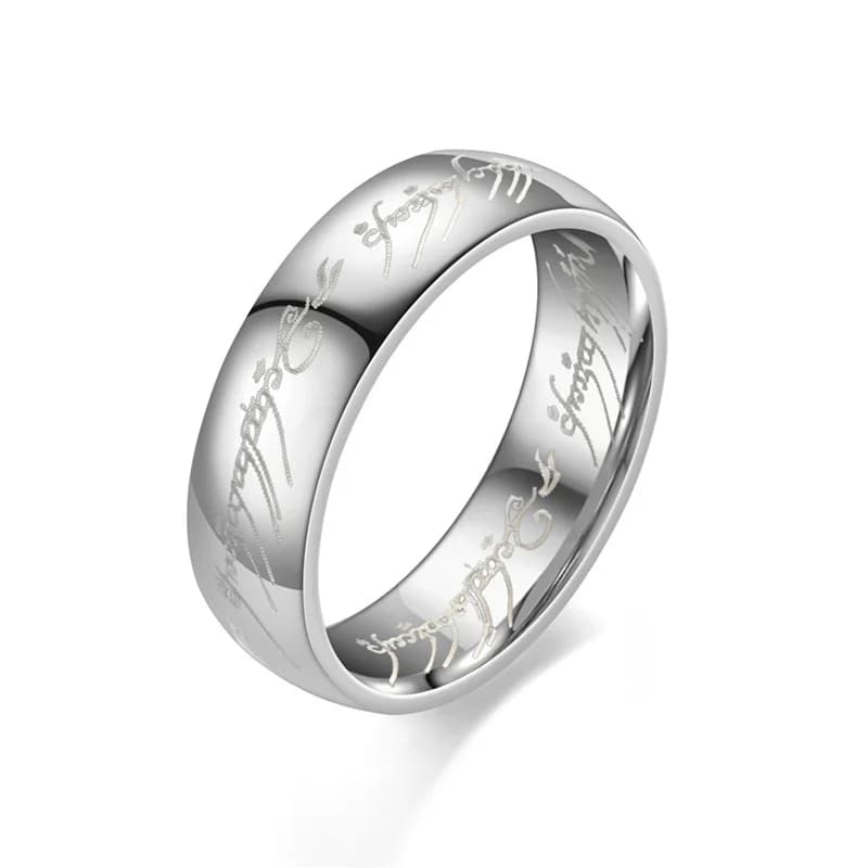 Anneaux de mariage exquis en acier inoxydable de 6 mm gravés au laser, bijoux de mode pour hommes et