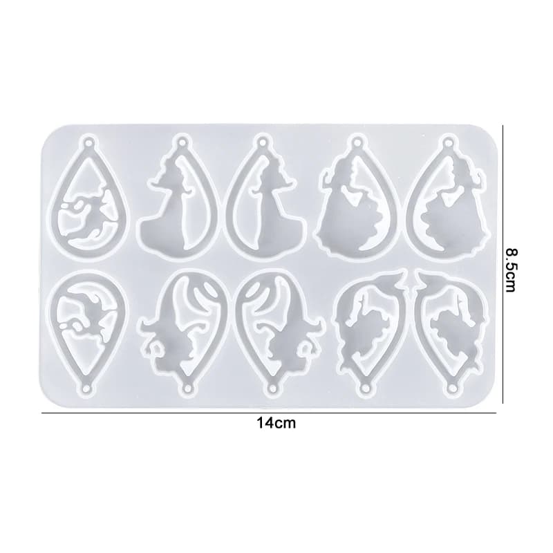 Moule en silicone pour boucle d'oreille, outil de fabrication de bijoux, en résine, UV, pour bricola
