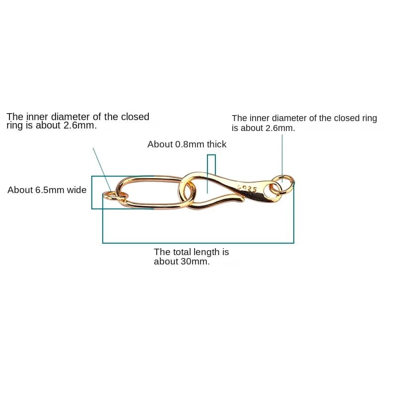 Bijoux bricolage accessoires matériel 925 en argent Sterling collier Bracelet marque de question fer
