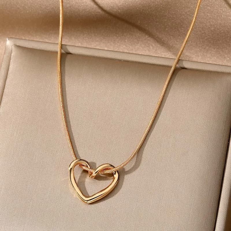 Collier en forme de cœur pour femmes, chaîne de clavicule, ras du cou, bijoux, livraison directe gra