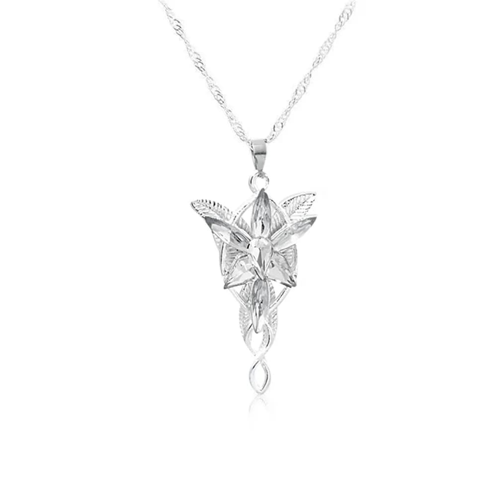 Collier Arwen en argent avec pendentif en cristal, bijoux de fête pour femmes et filles, accessoires
