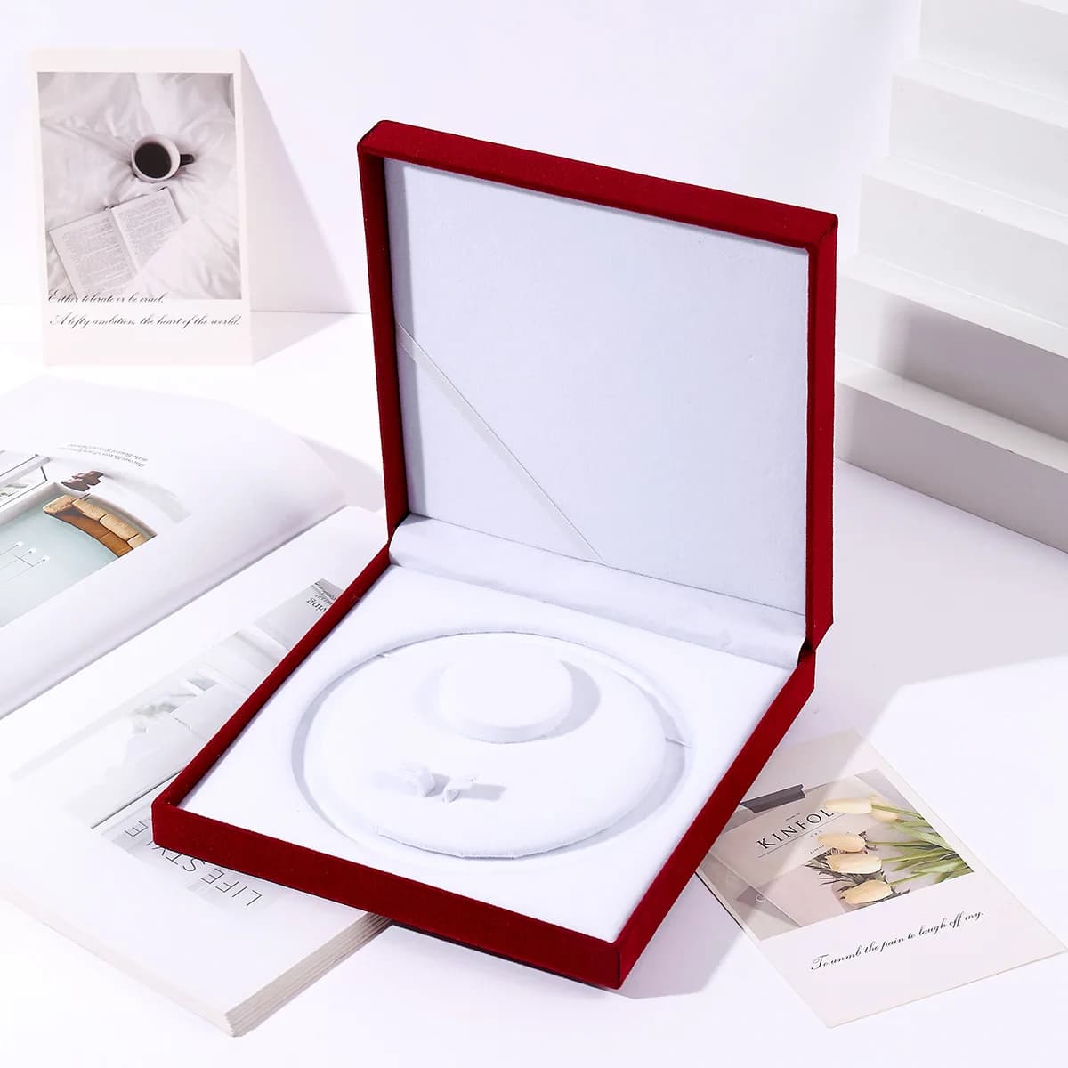 Présentoir à bijoux en polaire, organiseur de bijoux, coffret à bijoux, boîte à boucles d'oreilles p
