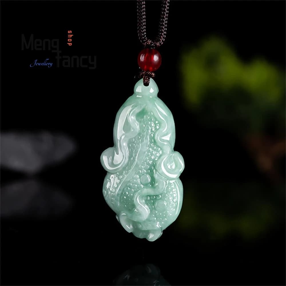 Pendentif en jadéite naturelle du Myanmar de qualité A, chou, laitue, richesse, jade gluant, bijoux 