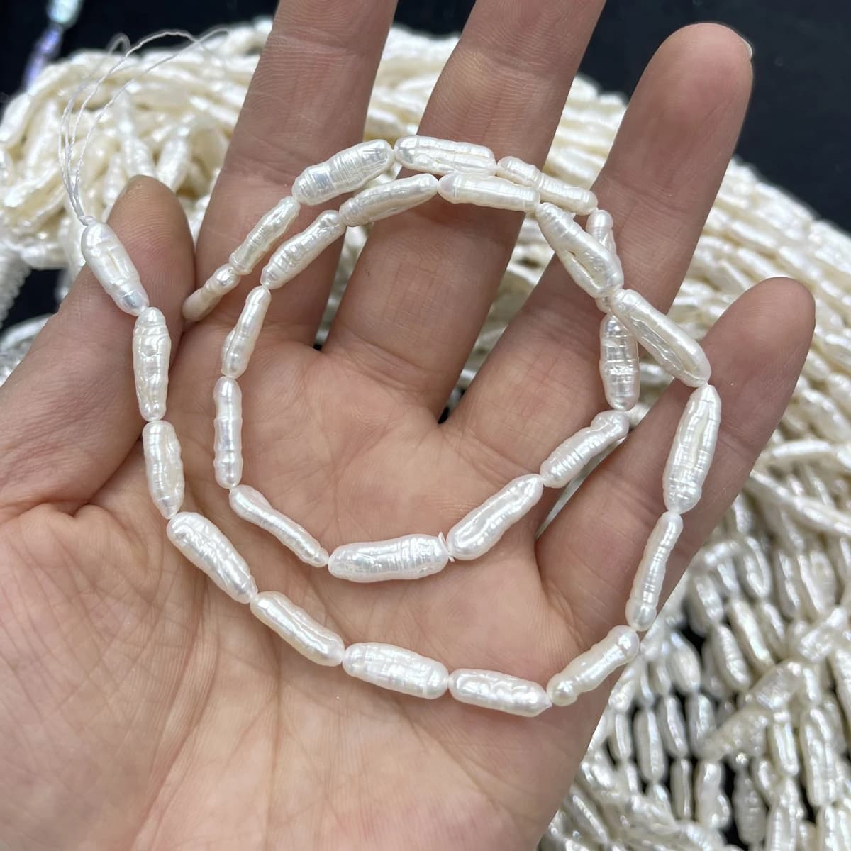 Perles baroques naturelles d'eau douce, perles Biwa pour la fabrication de bijoux, colliers et brace